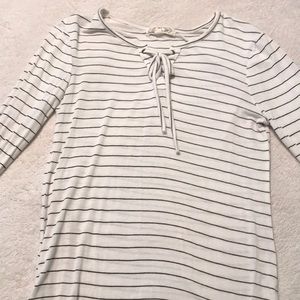 A black and white striped long sleeve